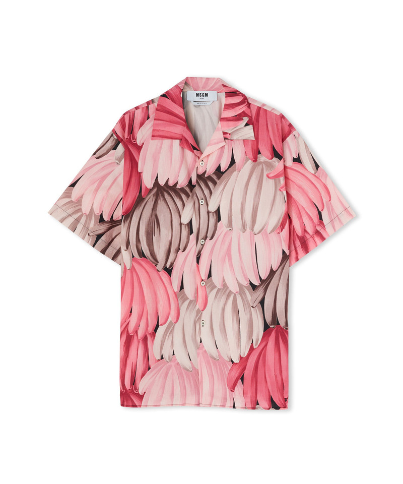 Poplin cotton shirt with "Bananas" print 3
