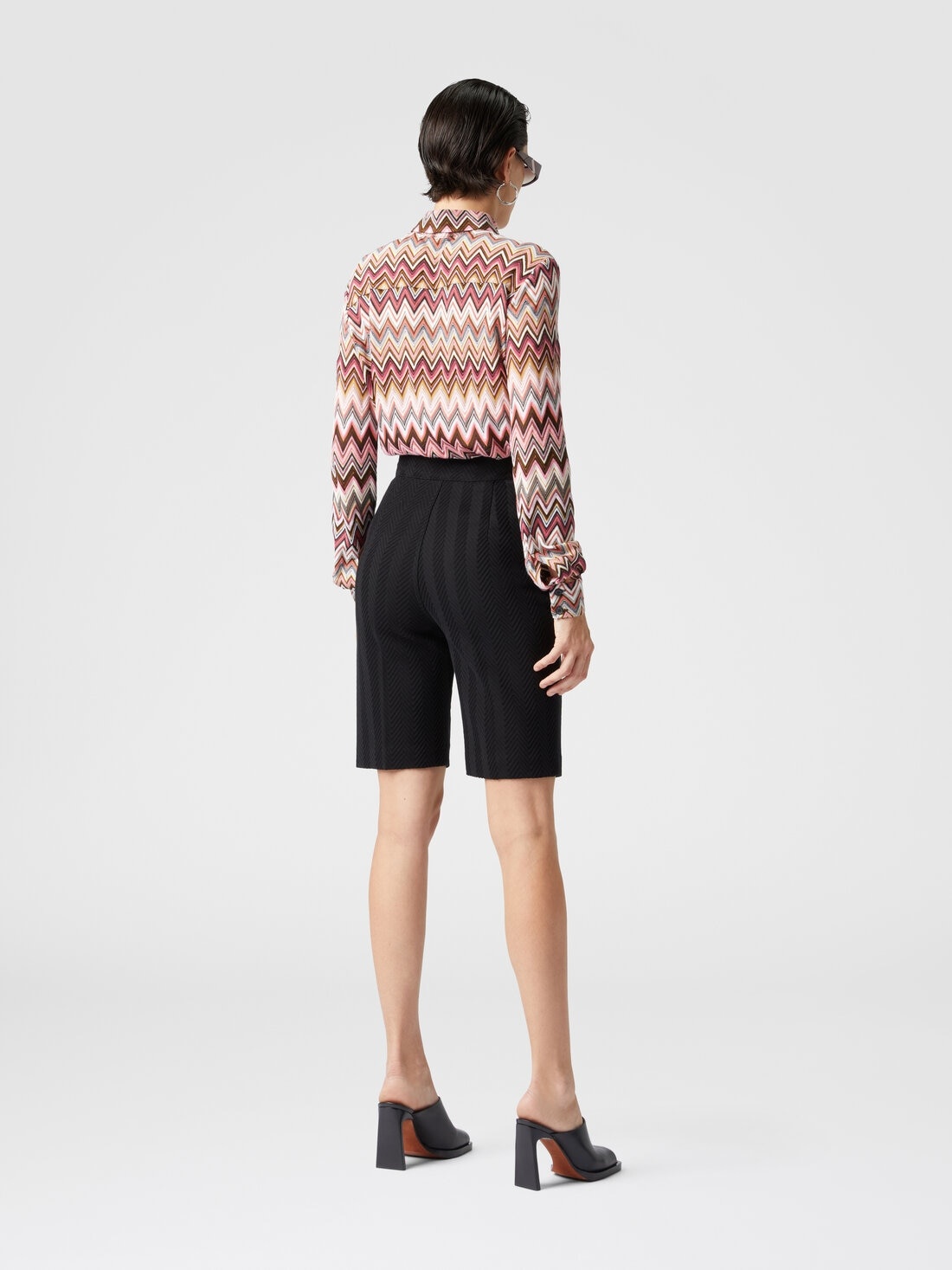 Zig zag cotton and viscose shirt - 3
