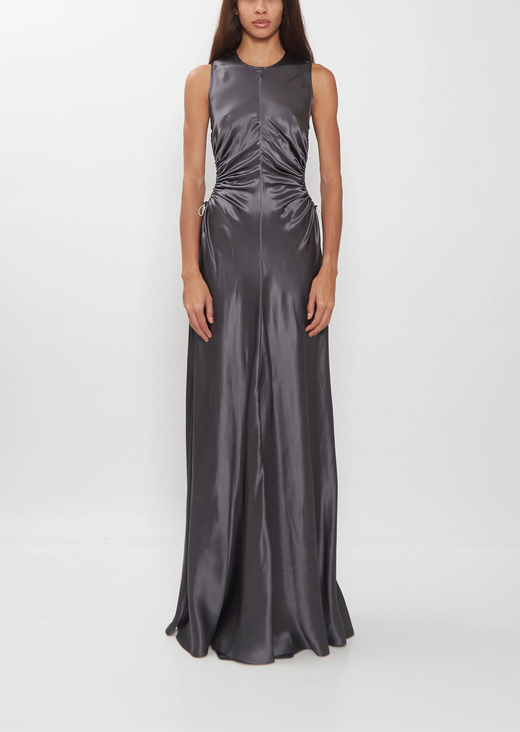 Feline Silk Gown — Grey - 1