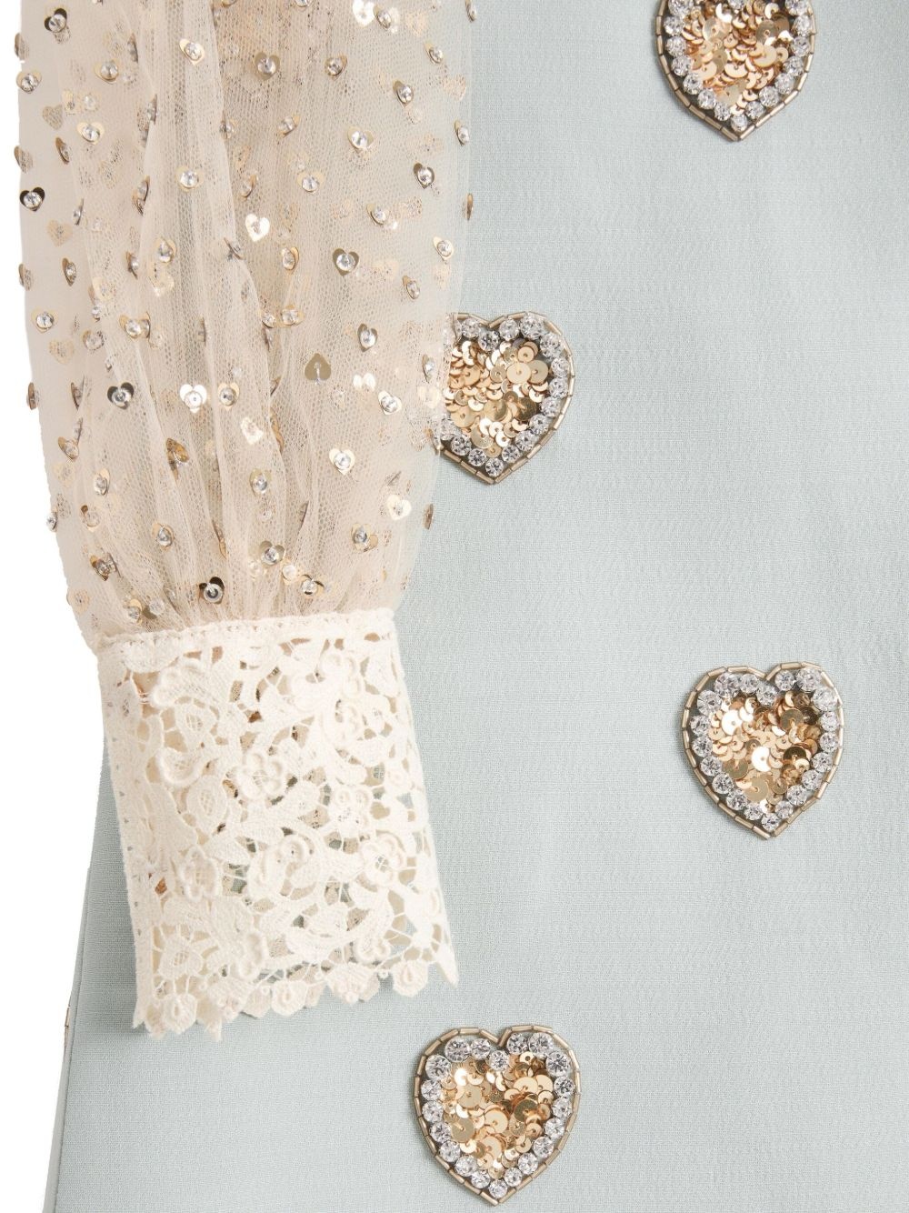 embroidered crepe dress - 7