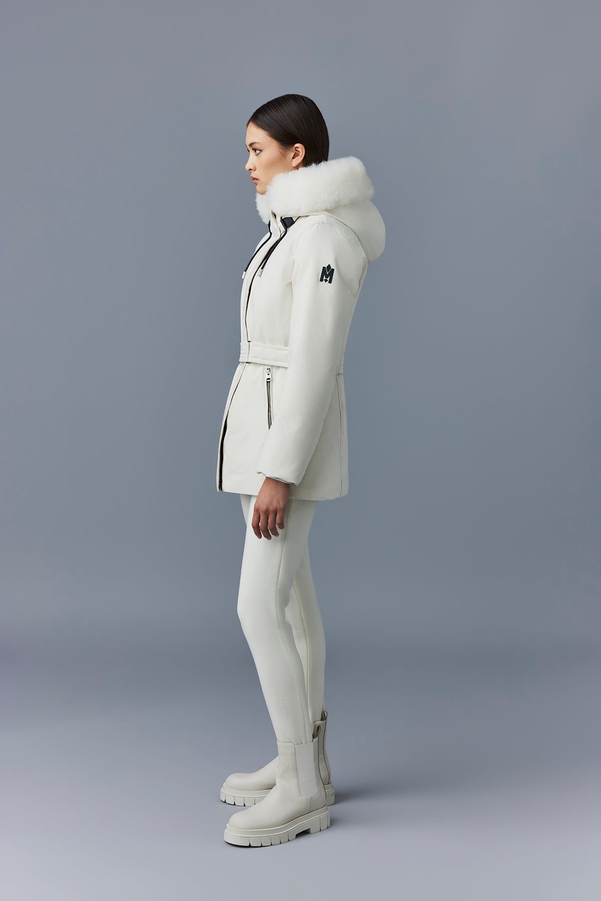 JENI 2-in-1 down parka with removable bib and sheepskin trim - 3