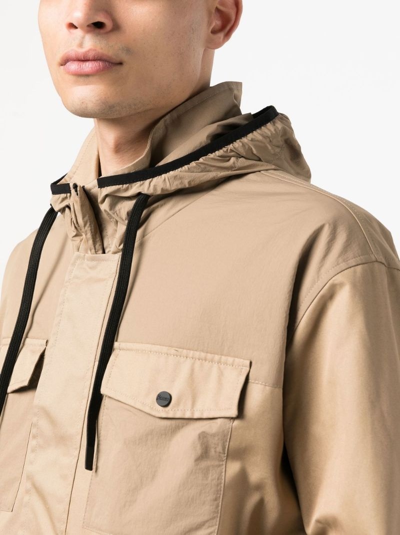 panelled hooded field jacket - 5