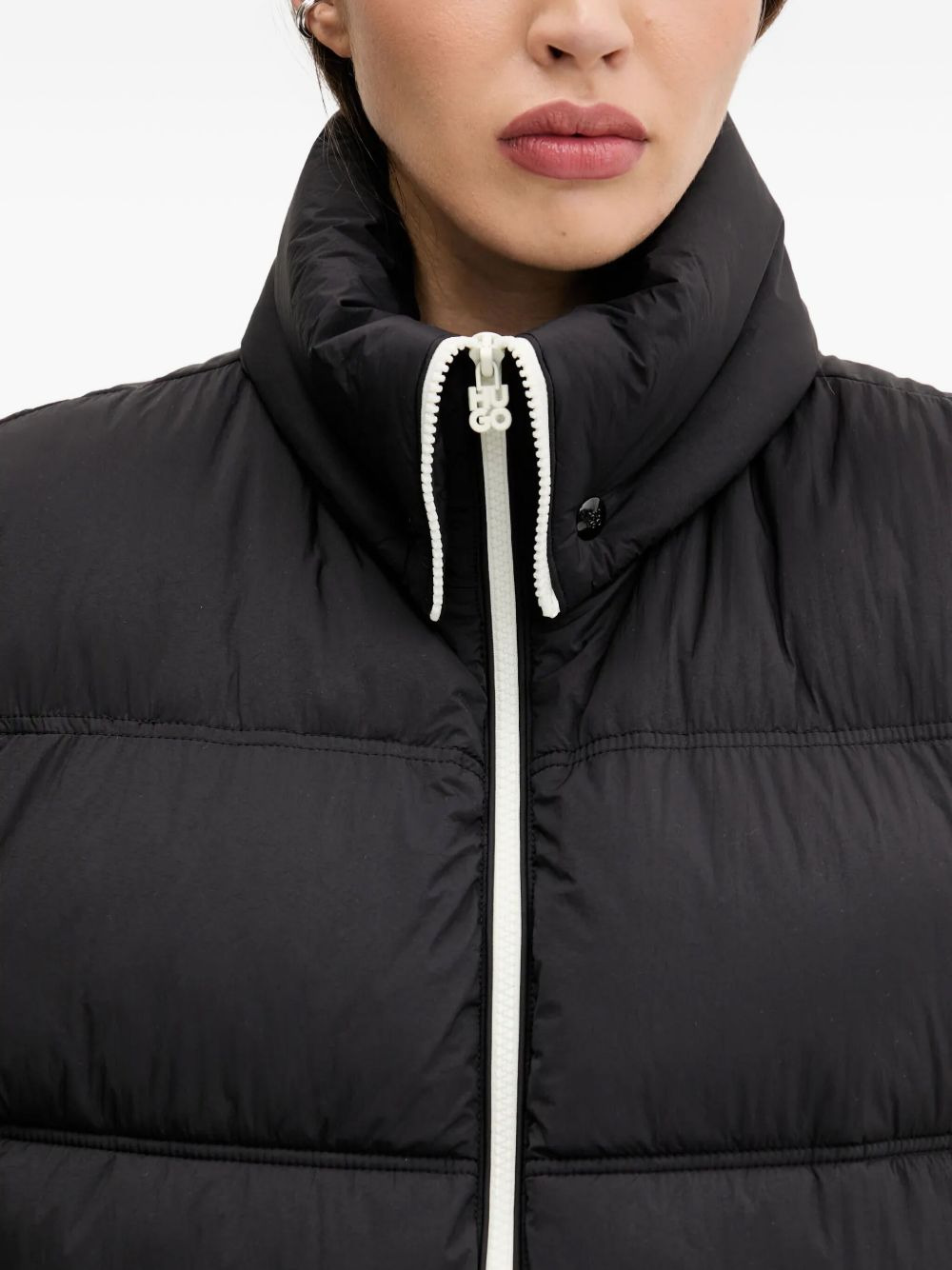 quilted high-neck vest - 5