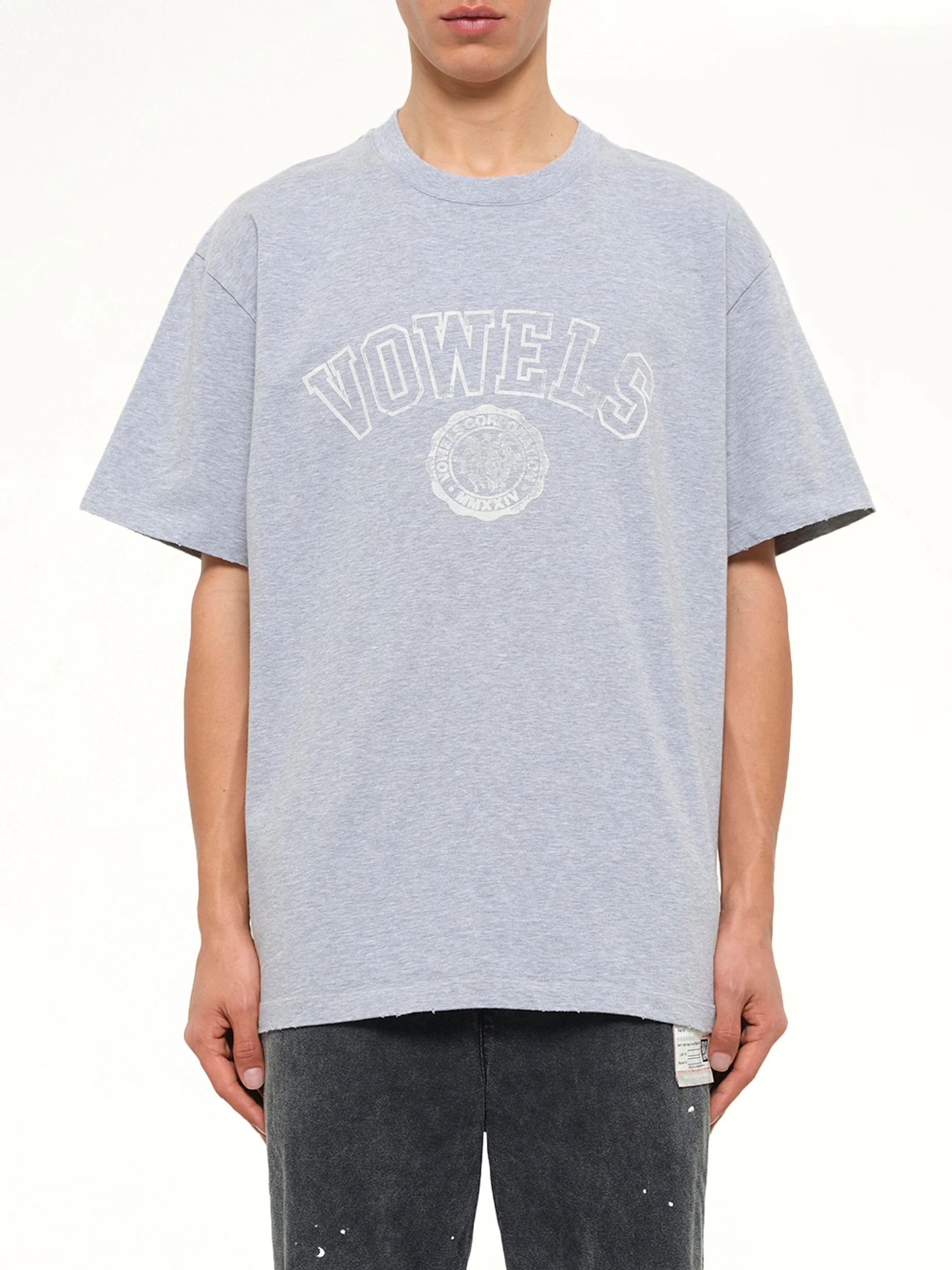 Faded Collegiate T-Shirt in Grey Heather - 1