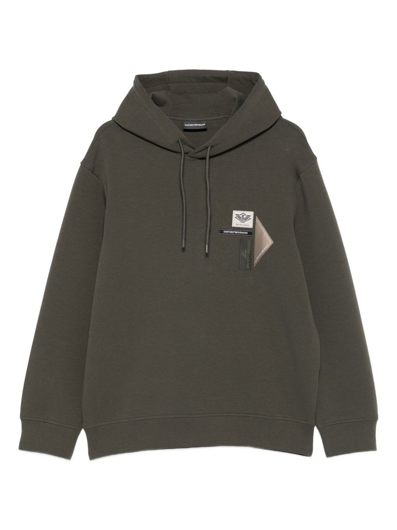 logo-appliqué hoodie 1