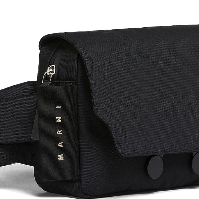 BLACK CORDURA CITYSCAPE BELT BAG - BLACK - 2