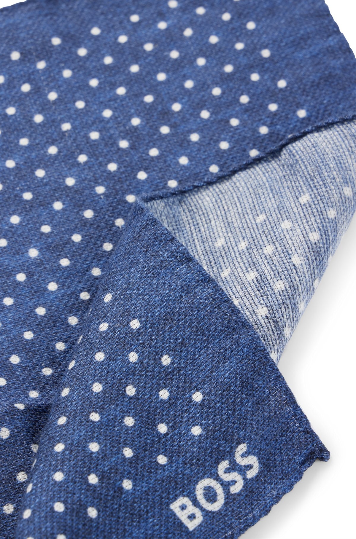 PRINTED POCKET SQUARE IN LINEN AND COTTON - 4