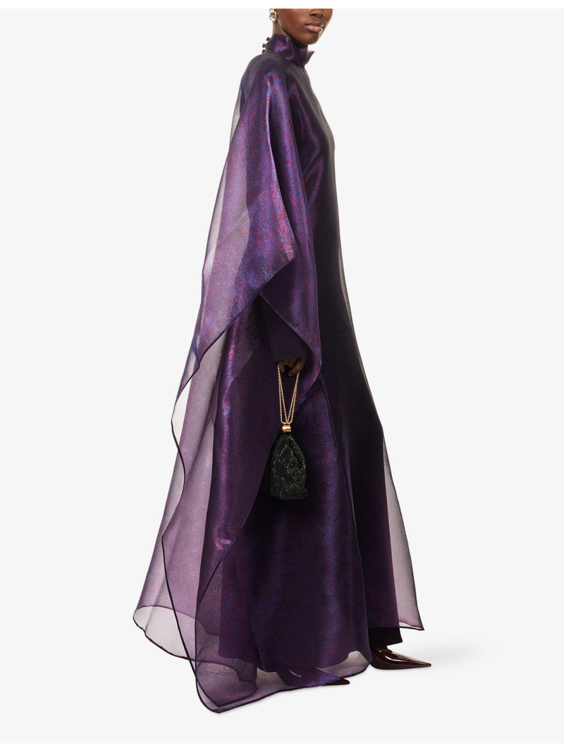 Taller Marmo Suratt Paisley-Pattern Organza Kaftan Dress outlook