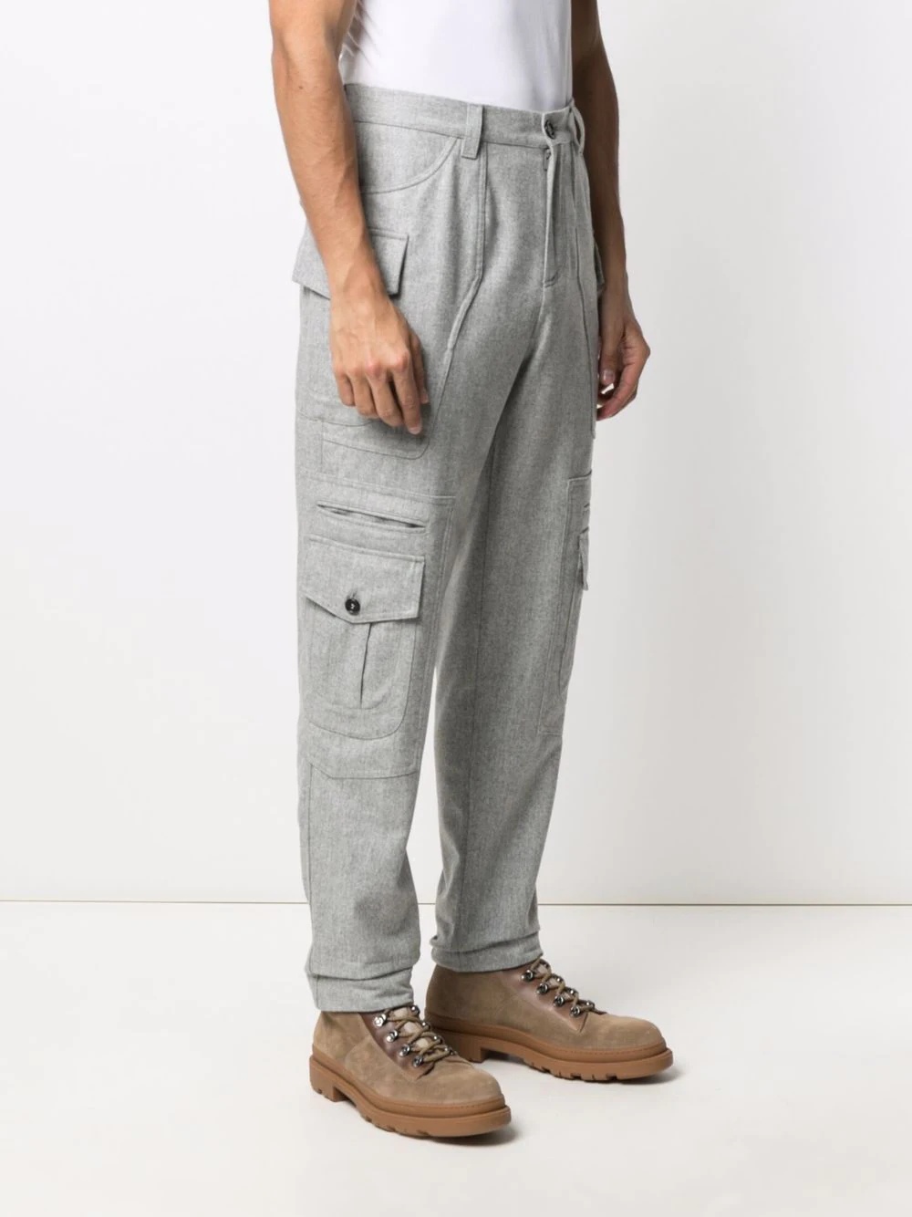 panelled straight-leg cargo trousers - 3