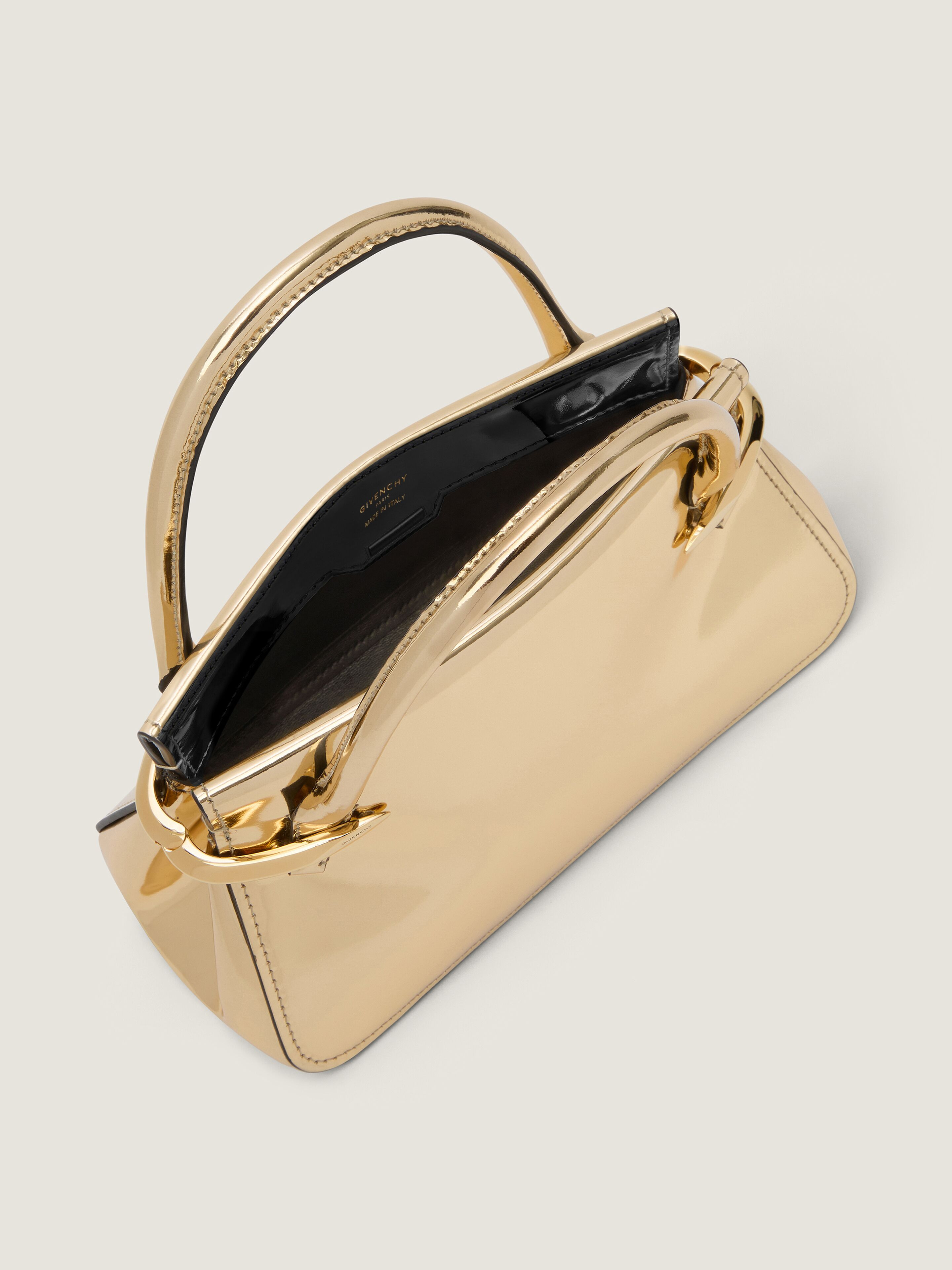 MINI PINCH BAG IN MIRROR EFFECT LEATHER - 5