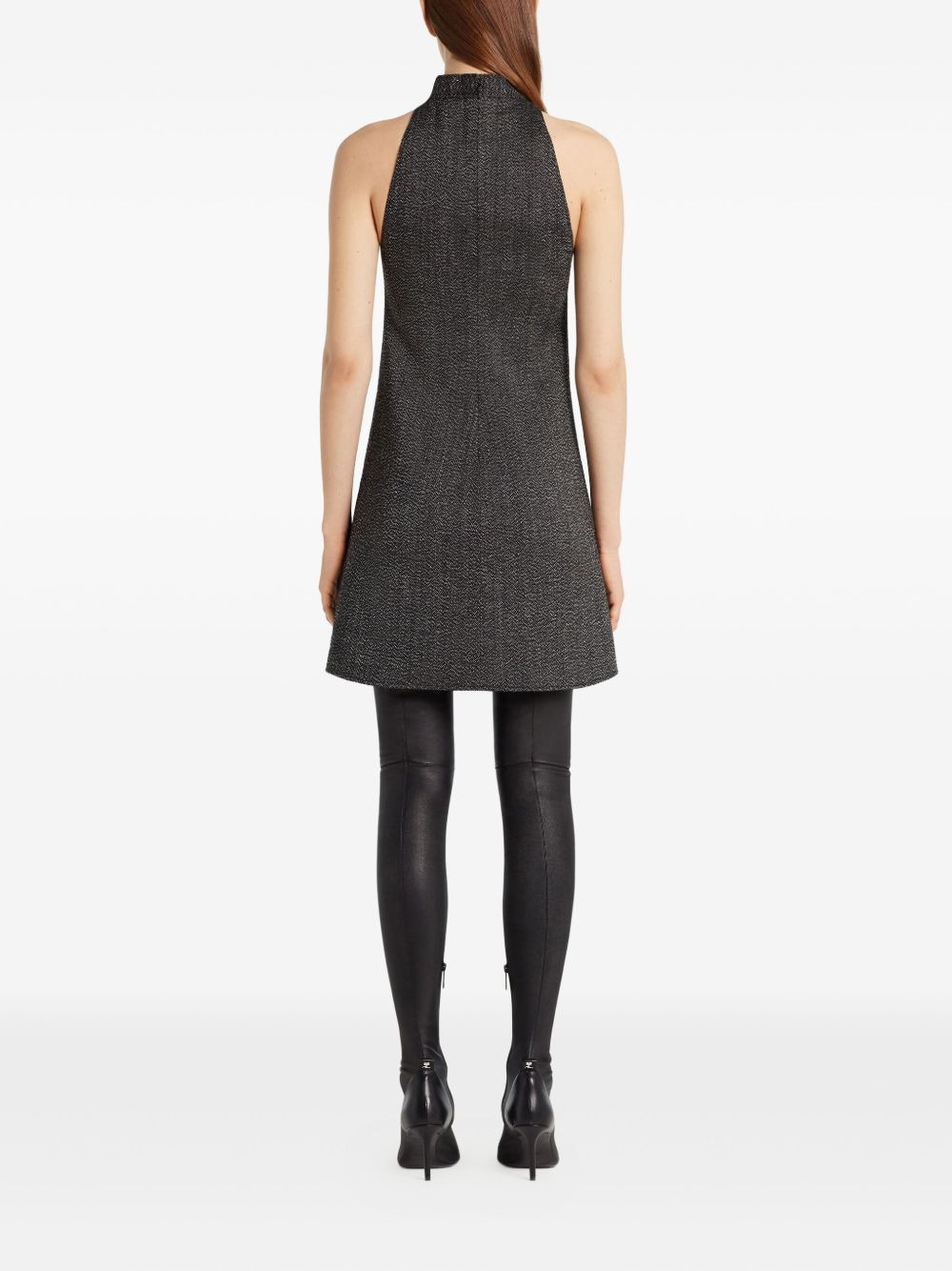 high-neck sleeveless dress - 4