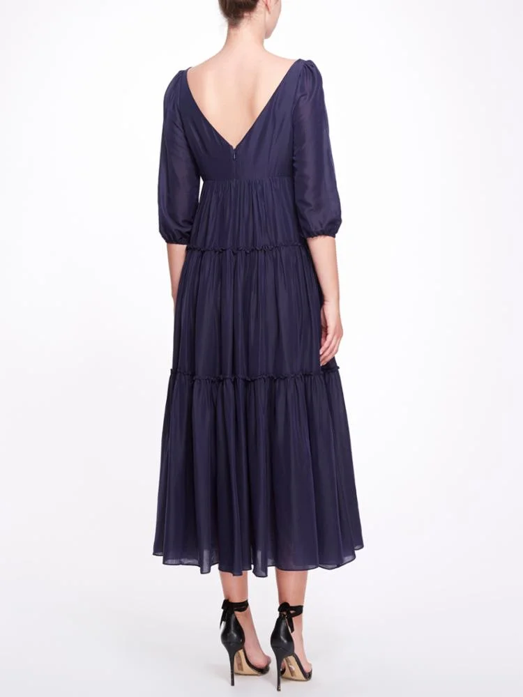BISHOP 3/4 SLEEVE DAY MAXI DRESS - 1