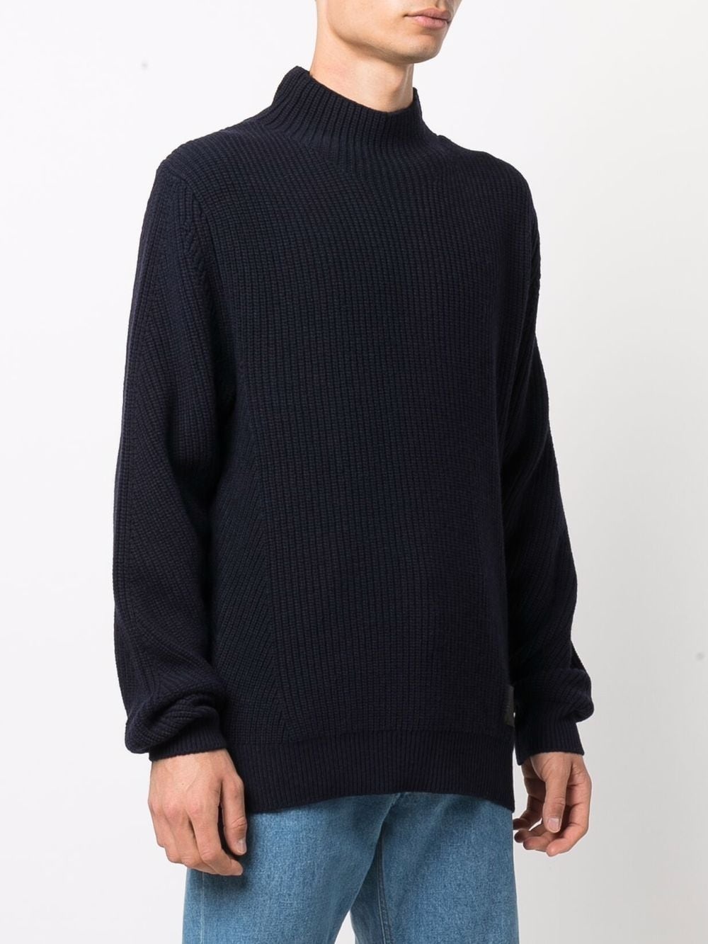 logo-patch wool jumper - 3