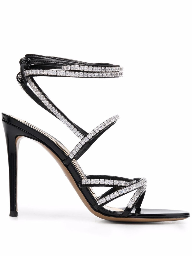 crystal-embellished strap sandals 1