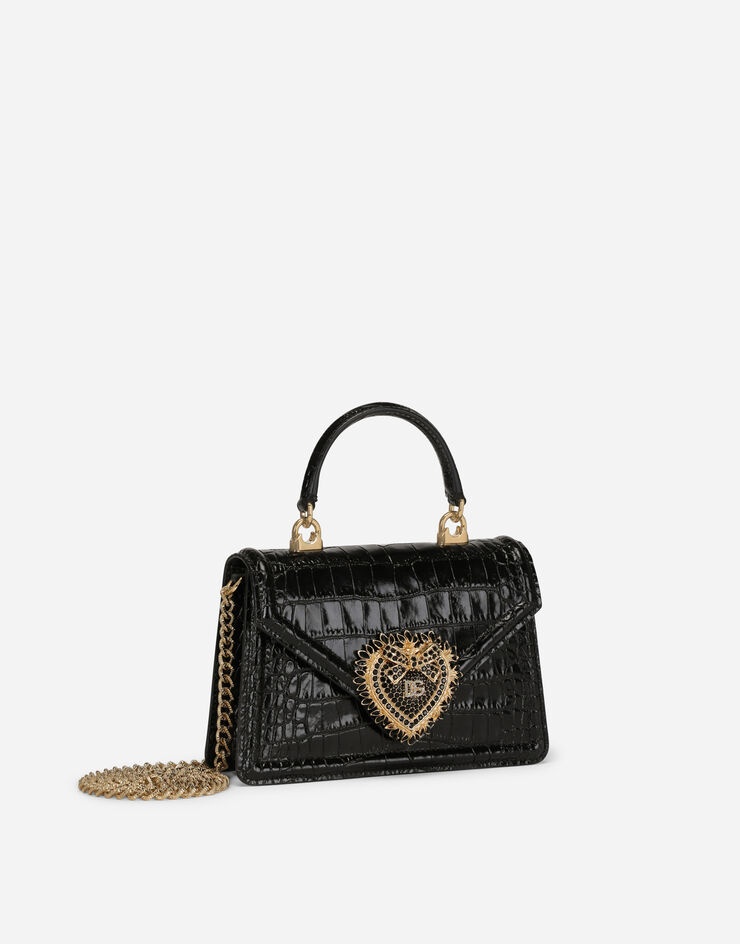 Small Devotion bag in shiny alligator skin - 3