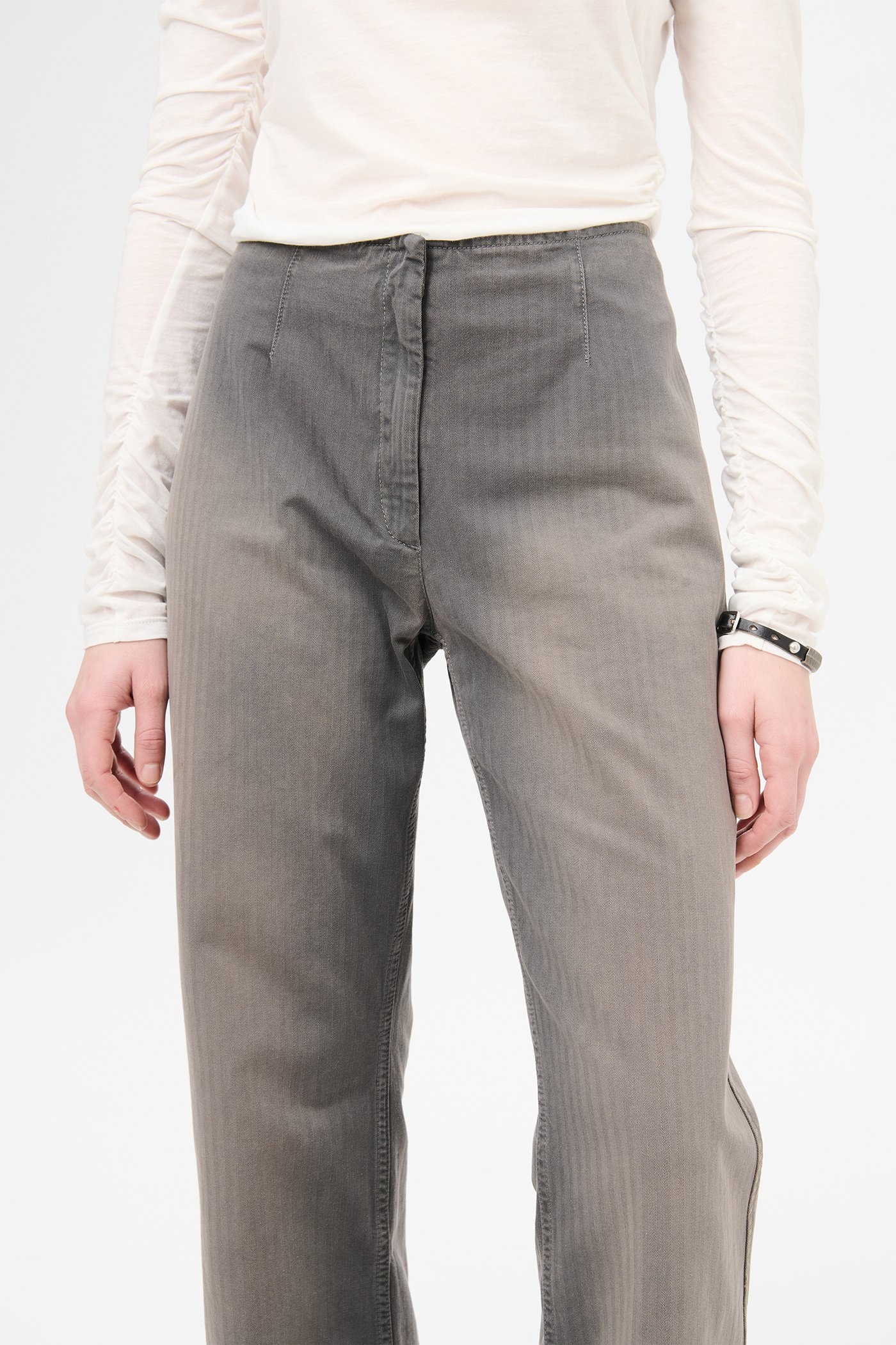 Biker Trouser French Sun Faded Herringbone - 4