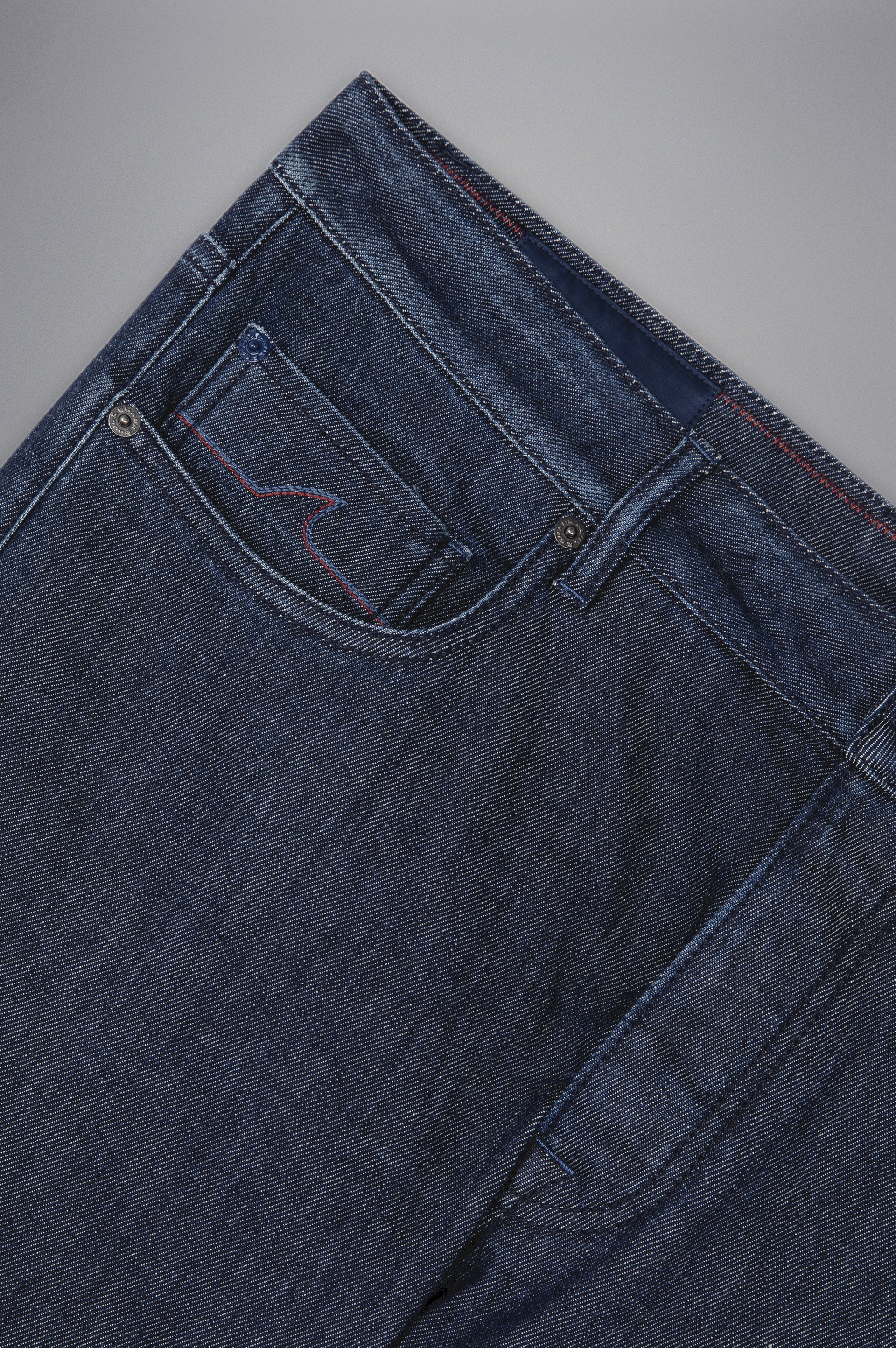 BLUE RIVET STRETCH DENIM JEANS - 5