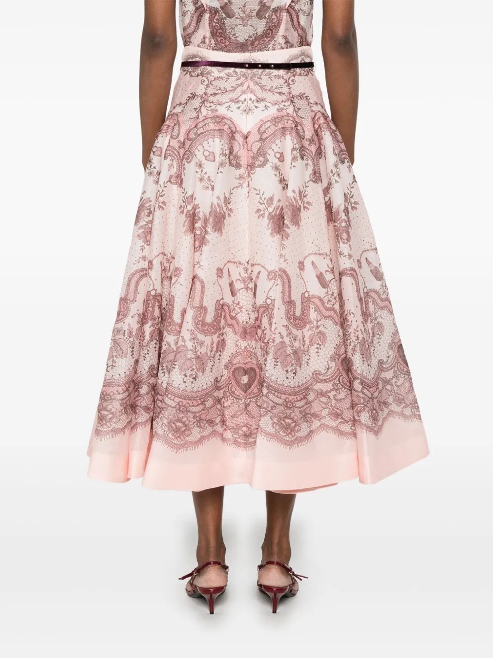 Crush Flared Midi Skirt - 3