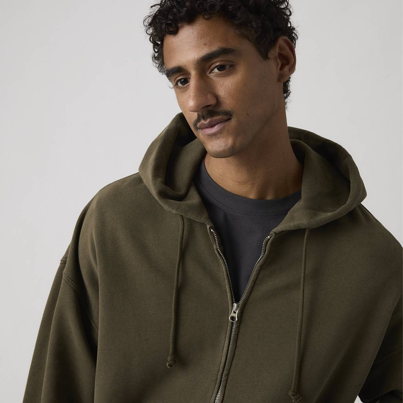 Levi's HAYES BOXY GRUNGE WASH FULL-ZIP SWEATSHIRT outlook