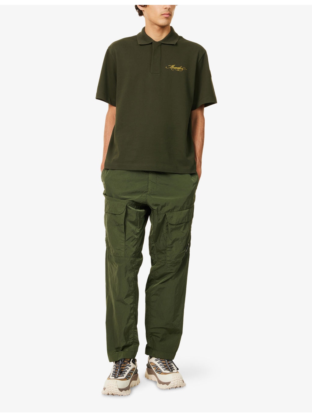 Script Logo-Embroidery Short-Sleeve Cotton-Jersey Polo Shirt - 2