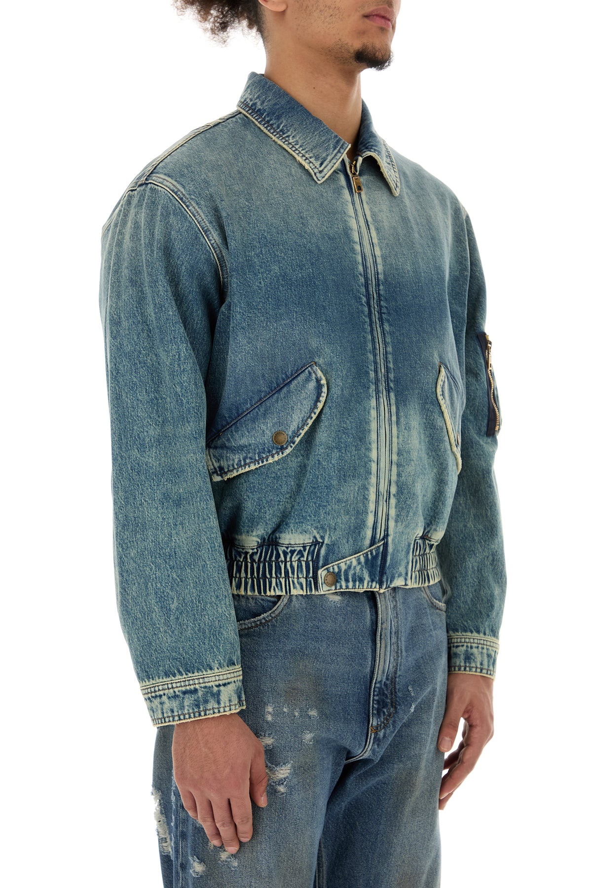 Denim bomber jacket - 3