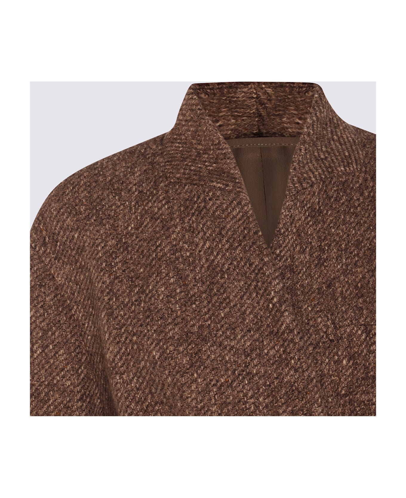 Brown Cotton Coat - 4