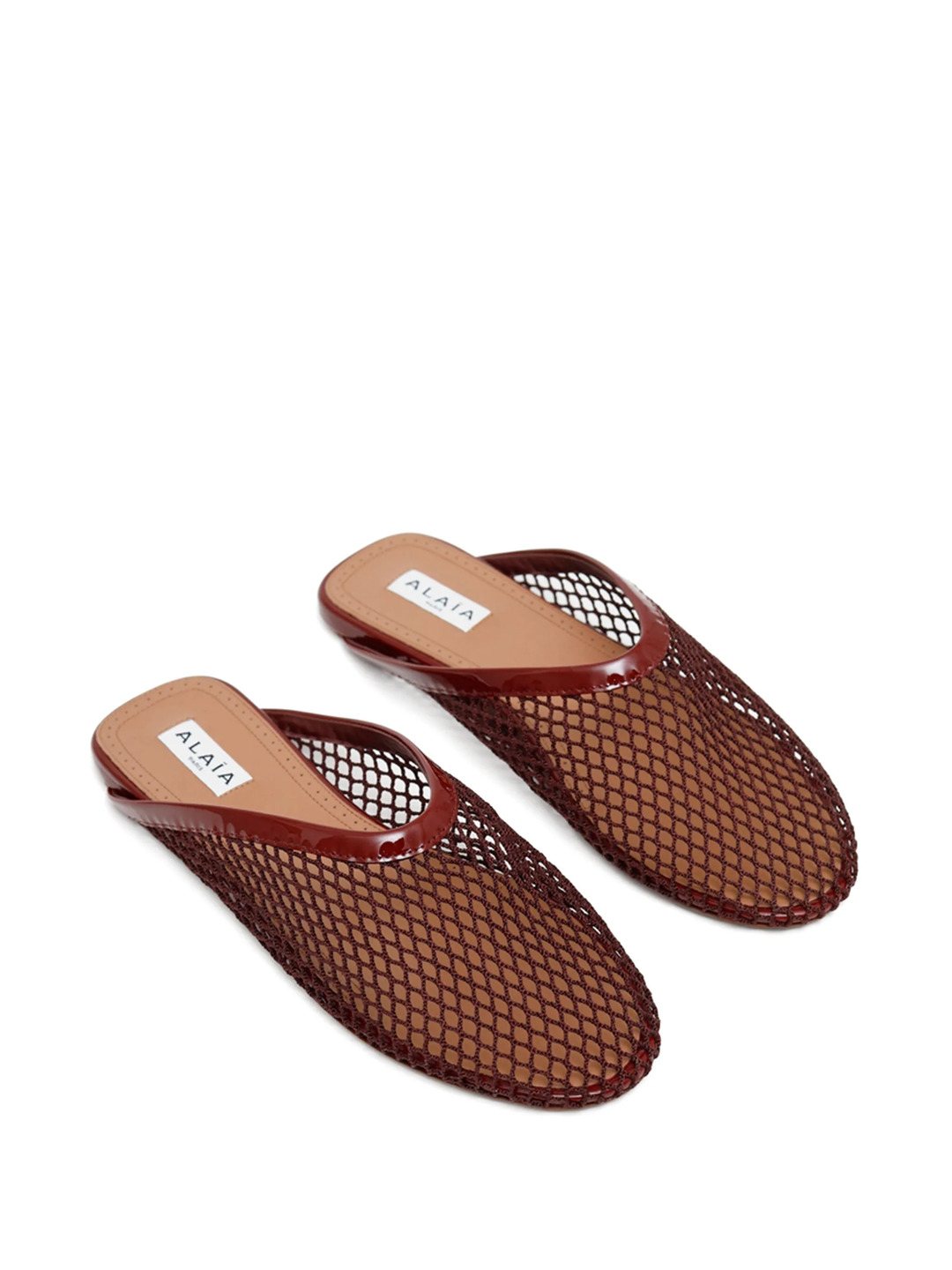 Flat Mules Mesh Patent Leather - 2