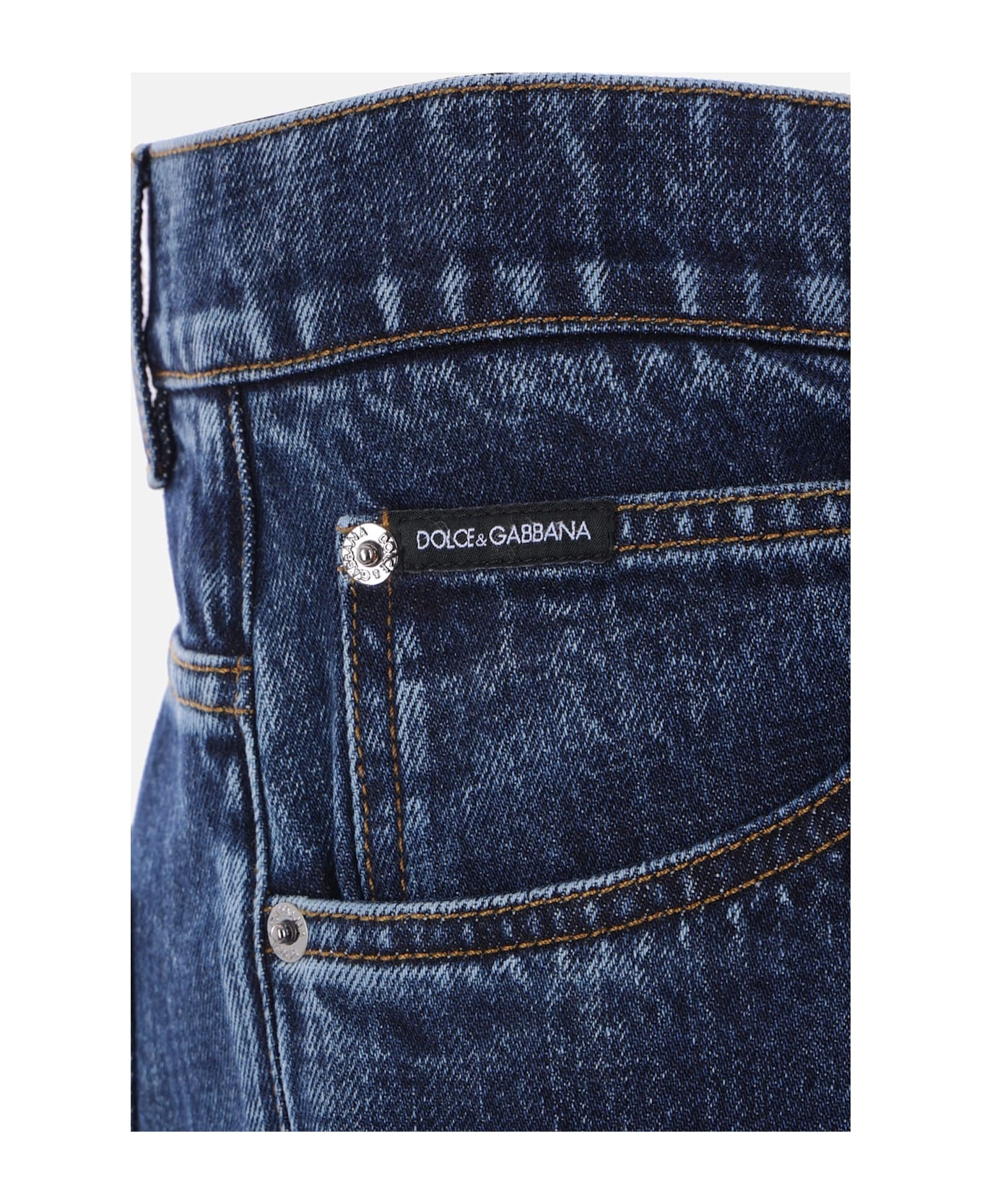 Dg Embroidered Denim Oversize Jeans - 2