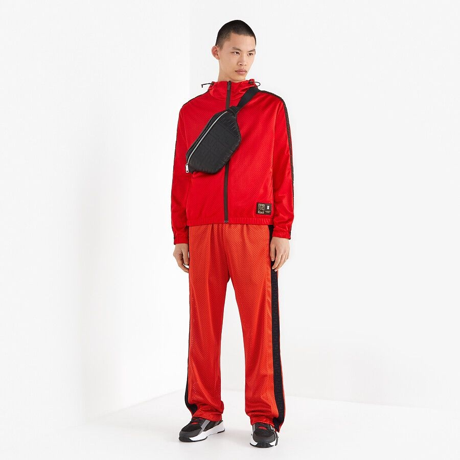 Red tech mesh windbreaker - 6