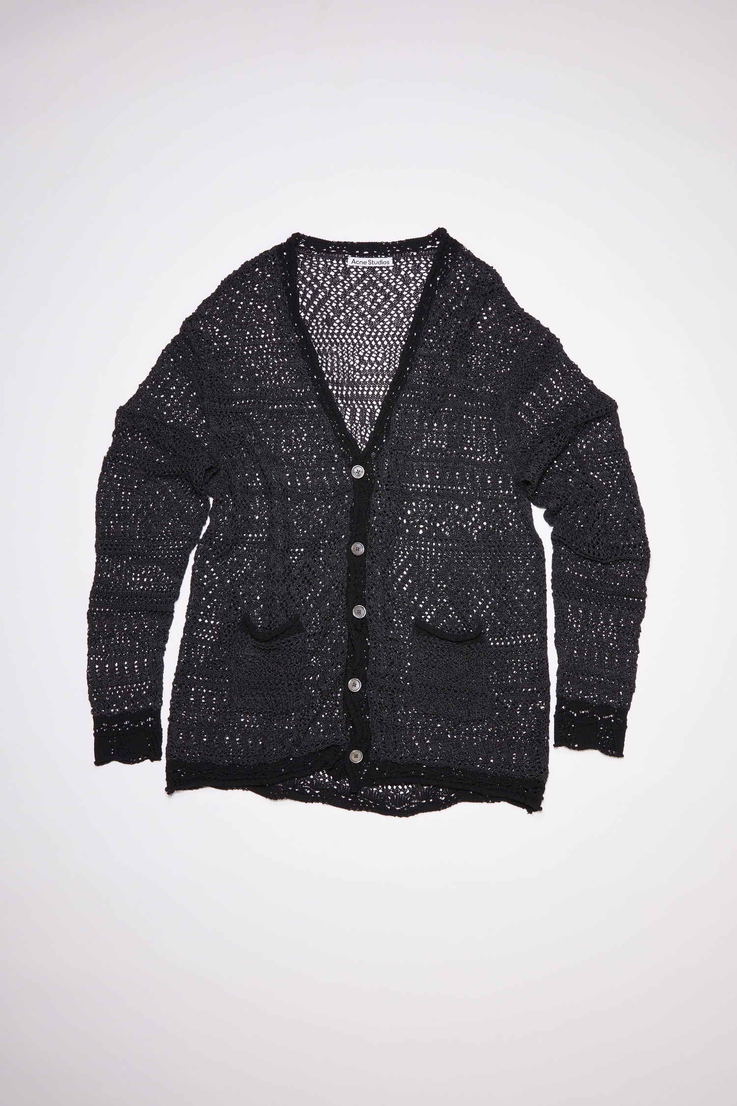 Crochet cardigan - Charcoal/black - 4