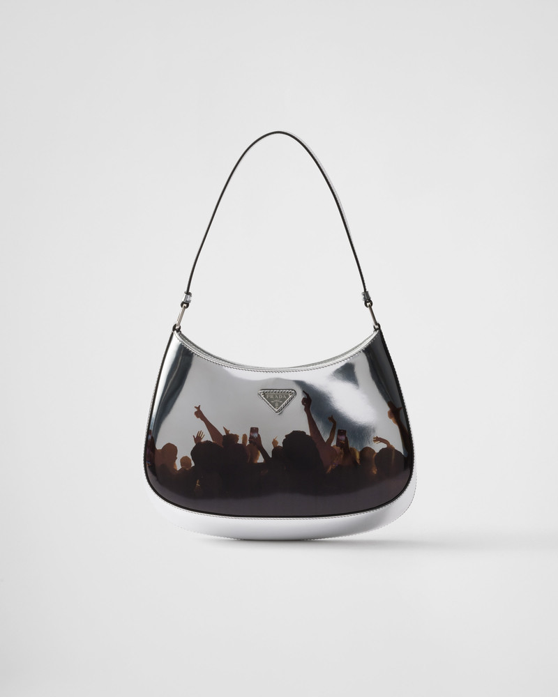 Prada Cleo printed brushed leather shoulder bag 1