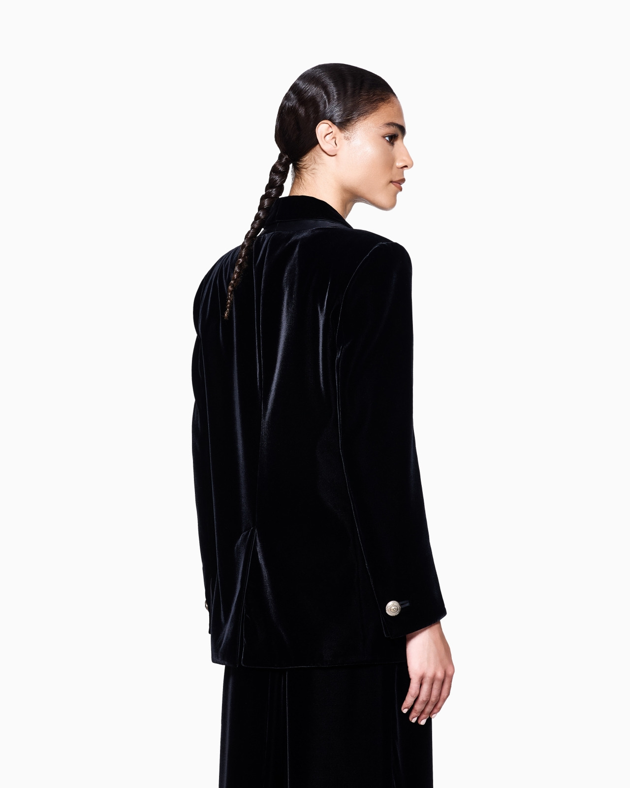 SINGLE-BREASTED JACKET IN VELVET - 3