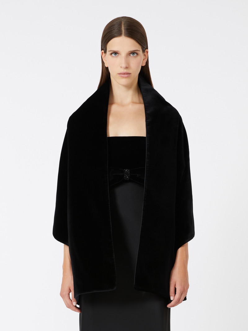 Max Mara SMIRNE Reversible velvet and duchesse stole outlook