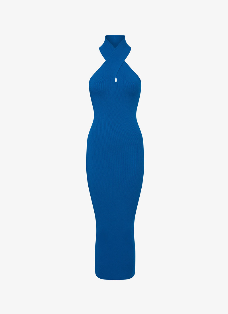 KNITTED CROSS MIDI DRESS - 1