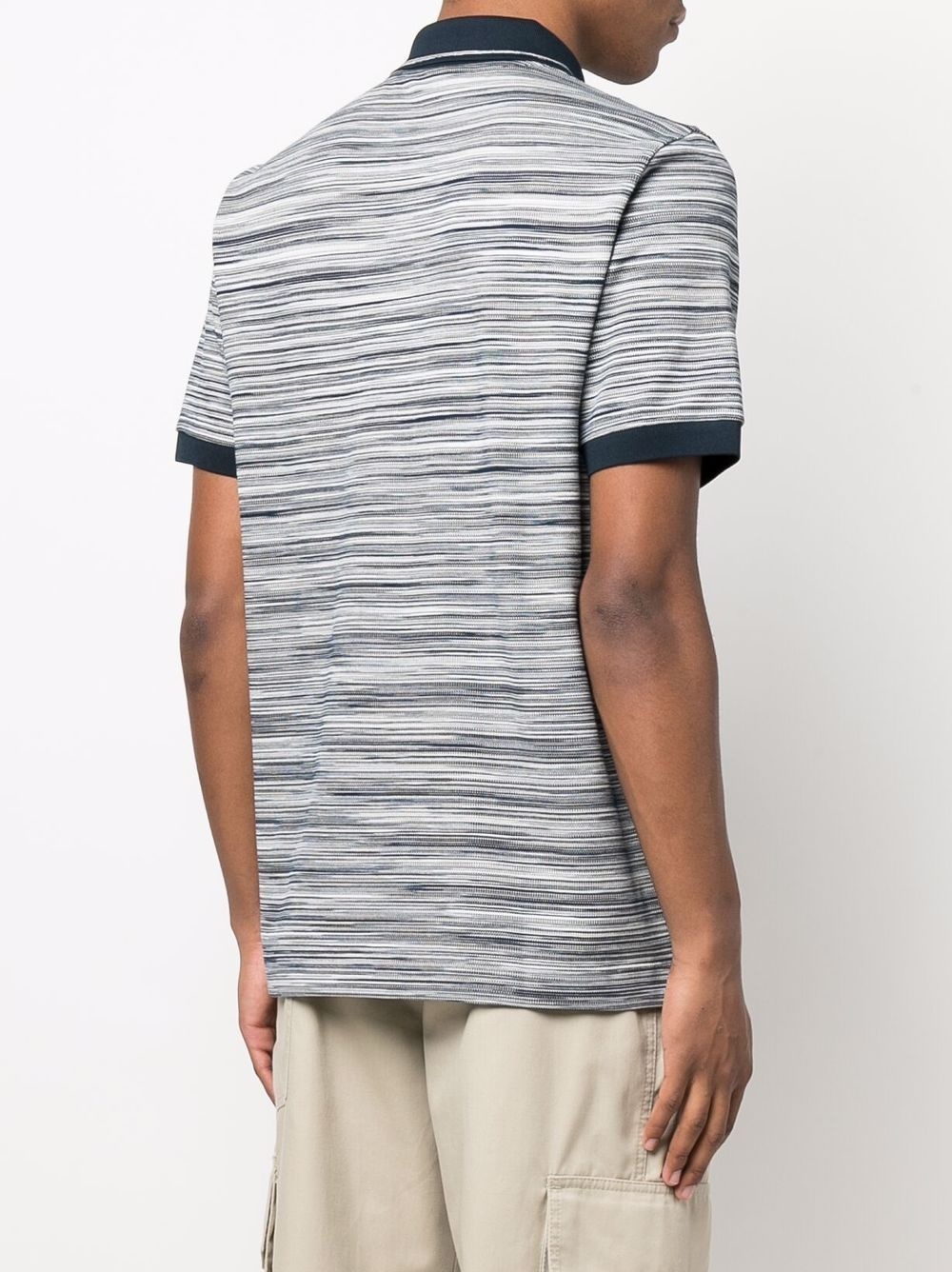 striped short-sleeve polo shirt - 4