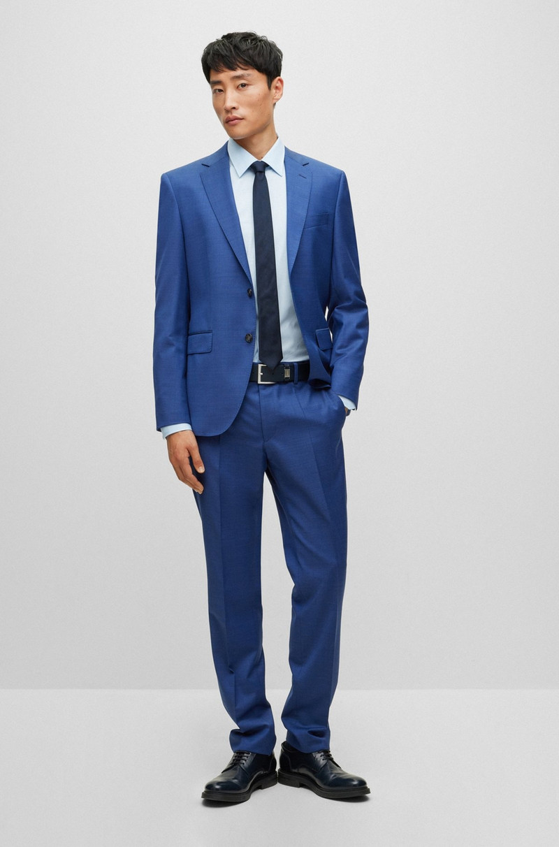 REGULAR-FIT SUIT IN A MICRO-PATTERNED WOOL BLEND 1