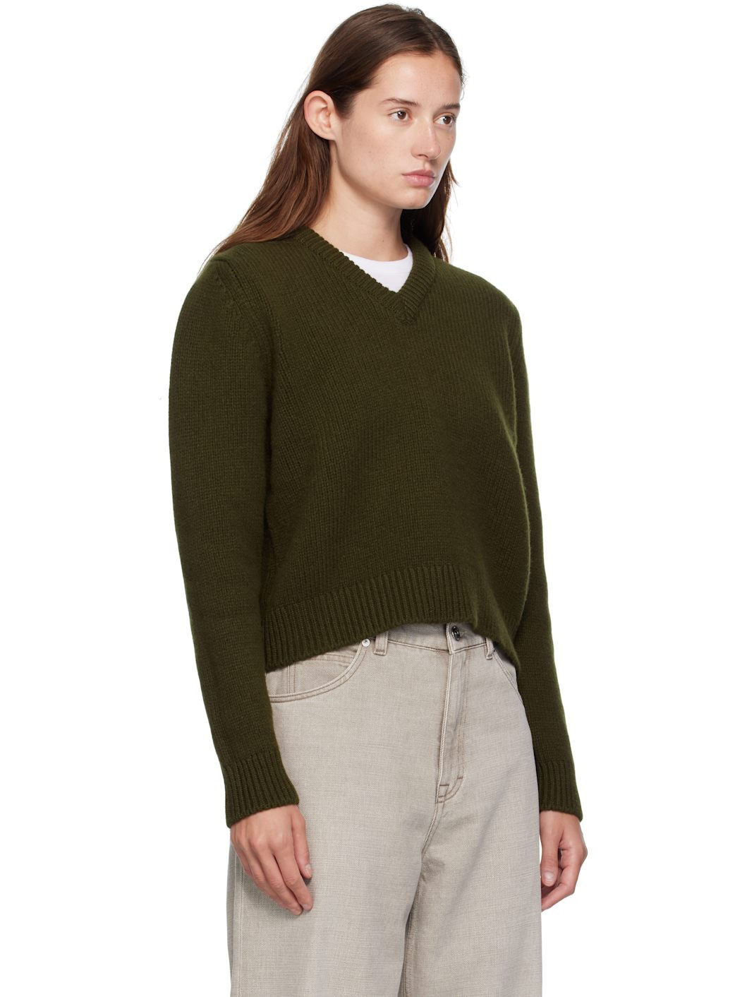 Green Glenn V-Neck Sweater - 2