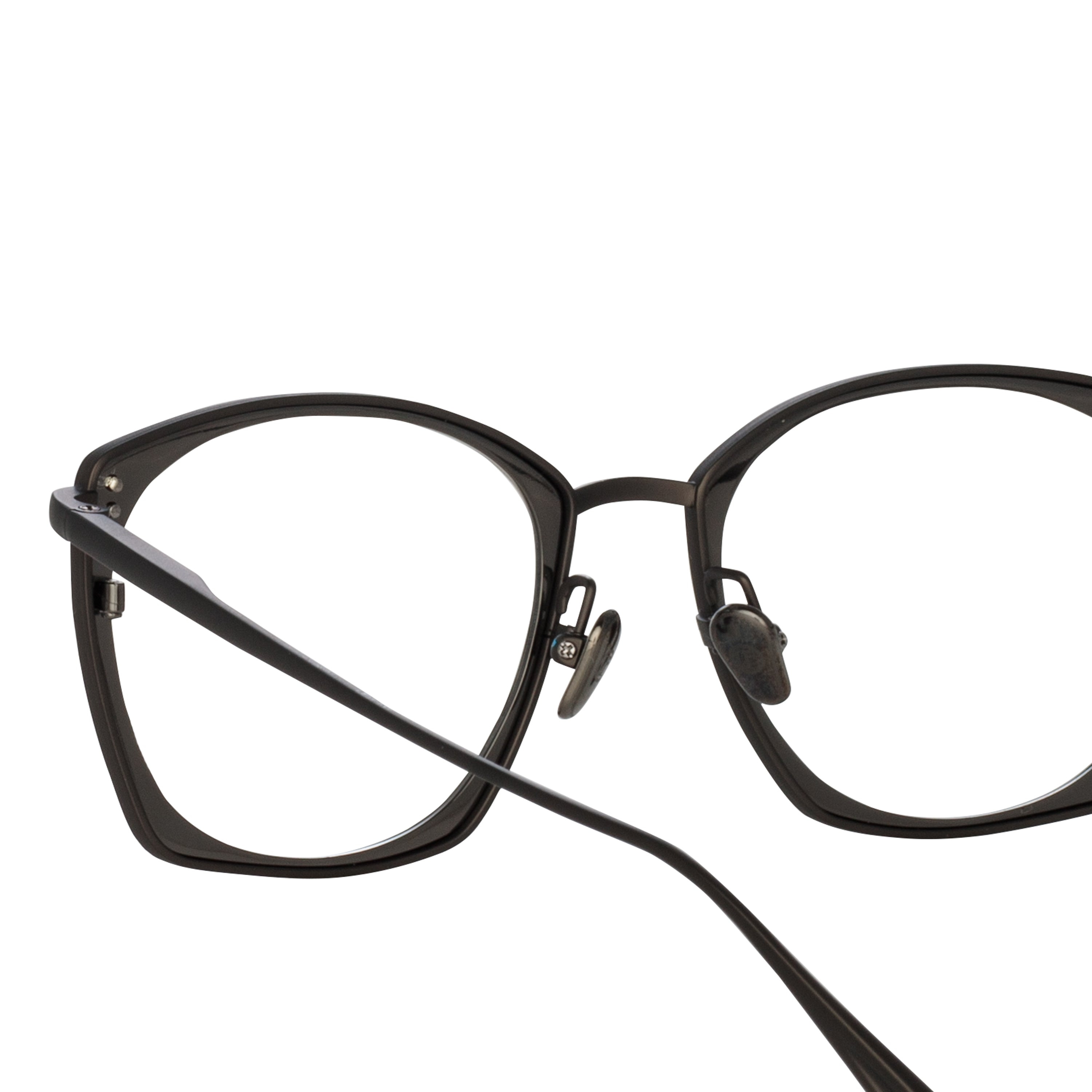 MILO SQUARE OPTICAL FRAME IN MATT NICKEL - 5