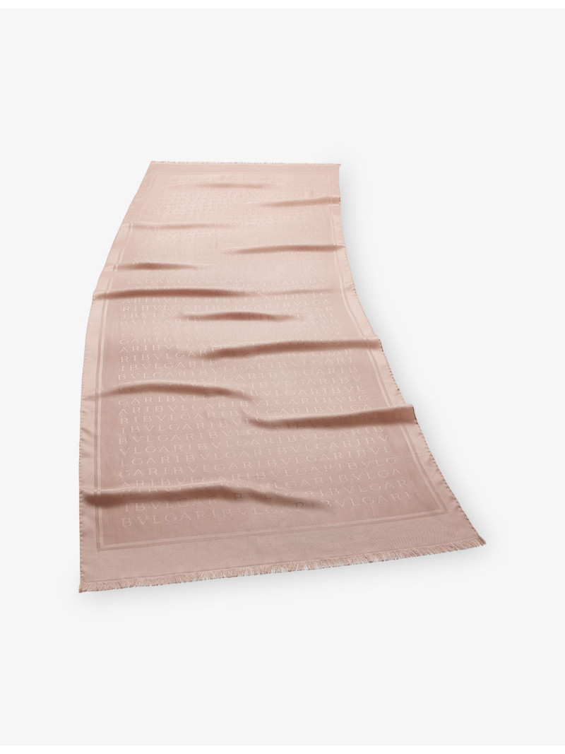 Lettere Maxi Light Silk Stole Scarf 1