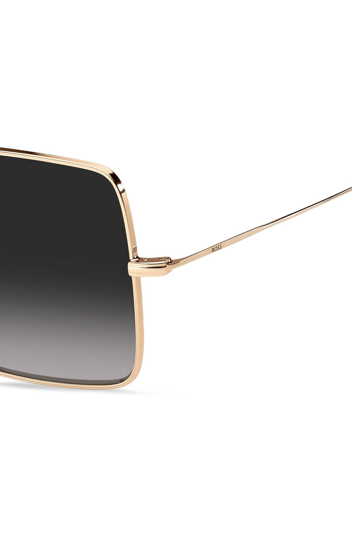 GOLD-TONE SUNGLASSES WITH BLACK END-TIPS - 2