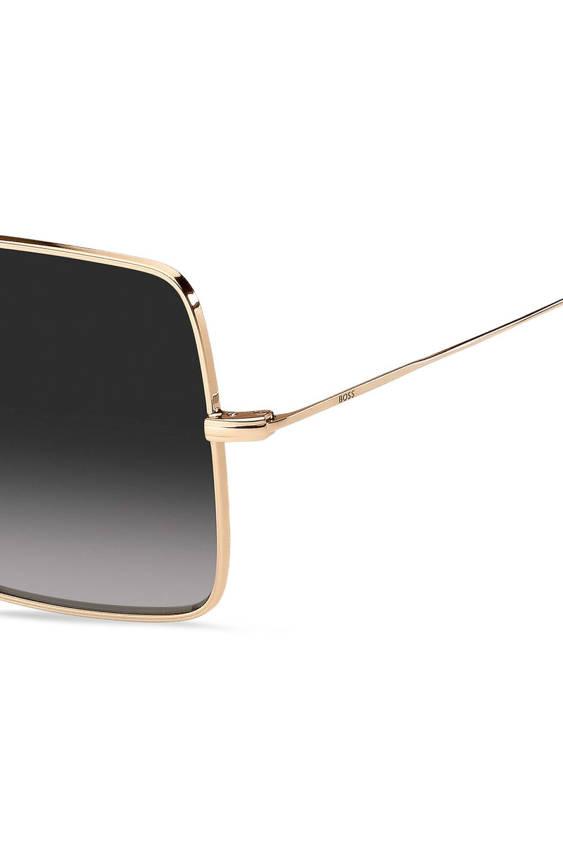 BOSS GOLD-TONE SUNGLASSES WITH BLACK END-TIPS outlook