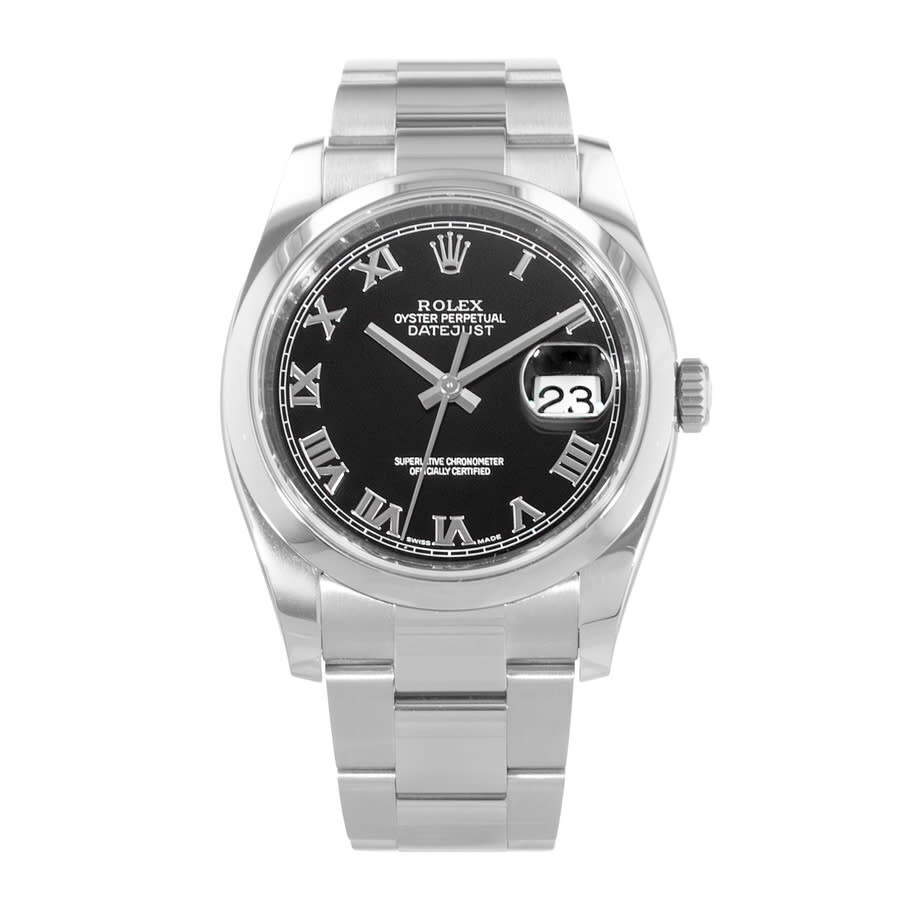 Pre-owned Rolex Datejust 36 Automatic Chronometer Black Dial Men's Watch 116200 BKRO - 2