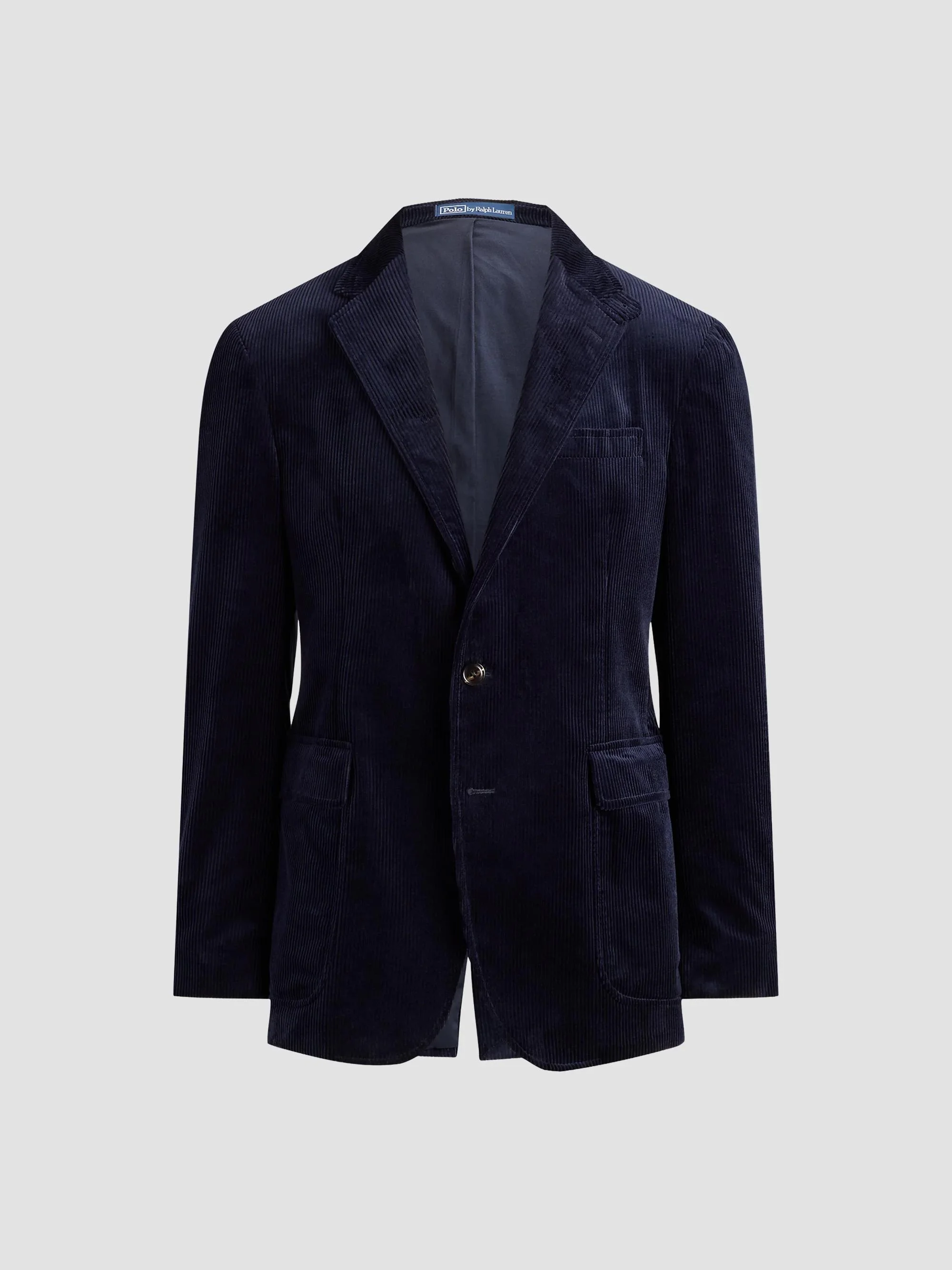 Men's Notch Lapel Wide-Wale Corduroy Jacket - Fall Navy - 1
