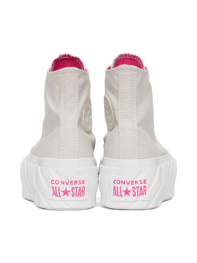 Beige Chuck Taylor All Star Lift Ripple High Sneakers 4