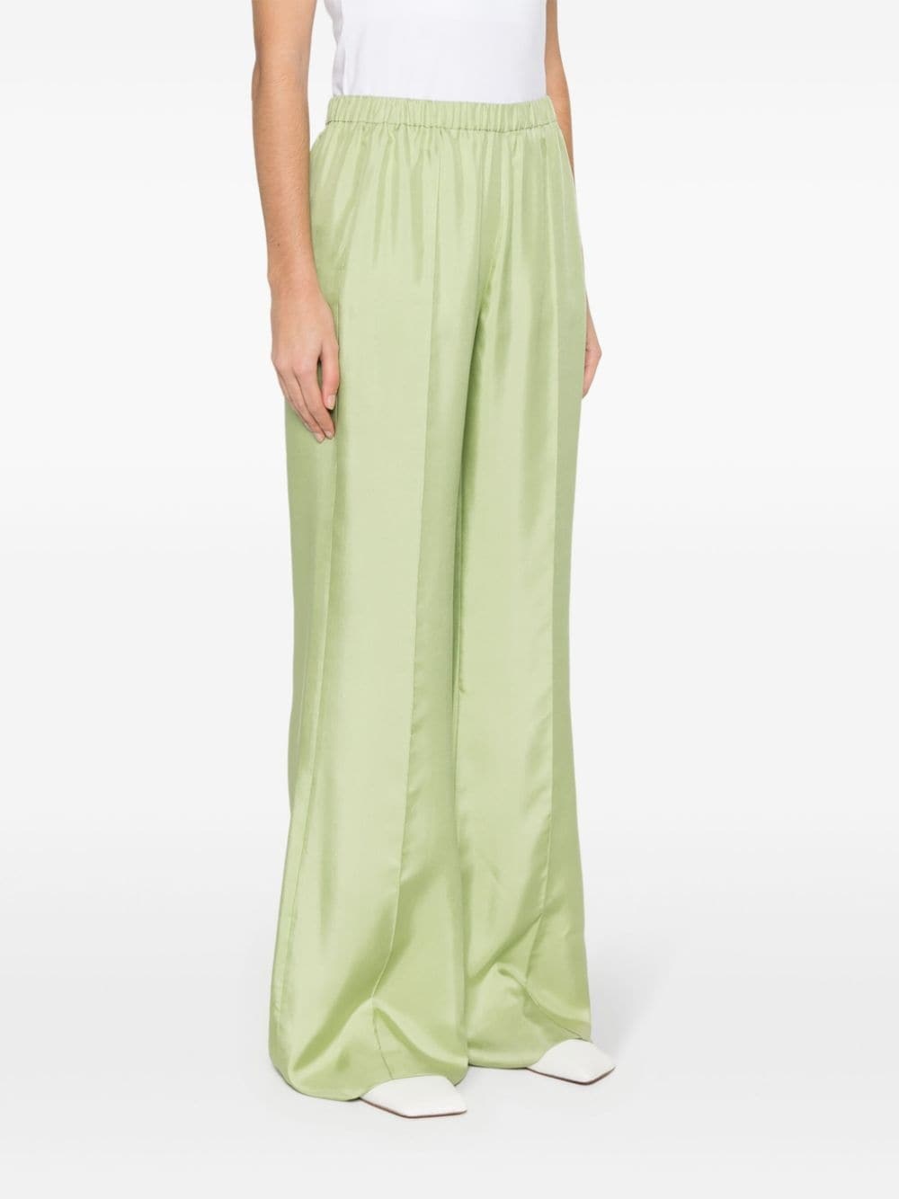 wide-legged silk trousers - 3