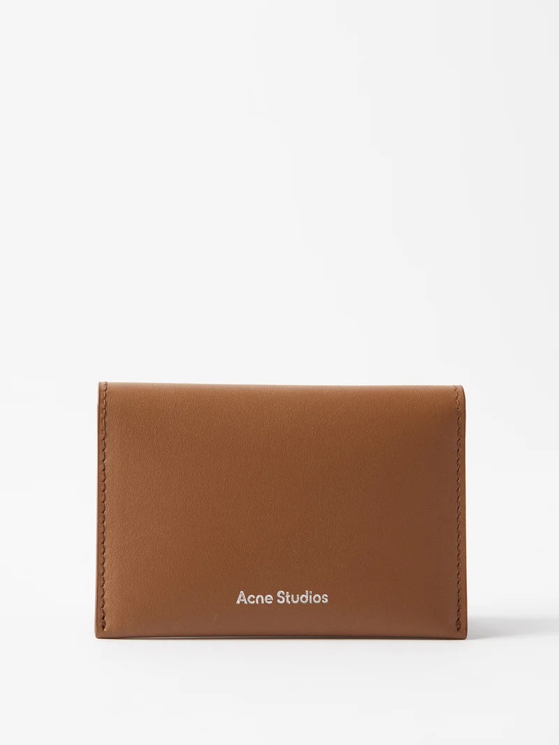 Acne Studios Logo-print leather bi-fold wallet matchesfashion - Main Image