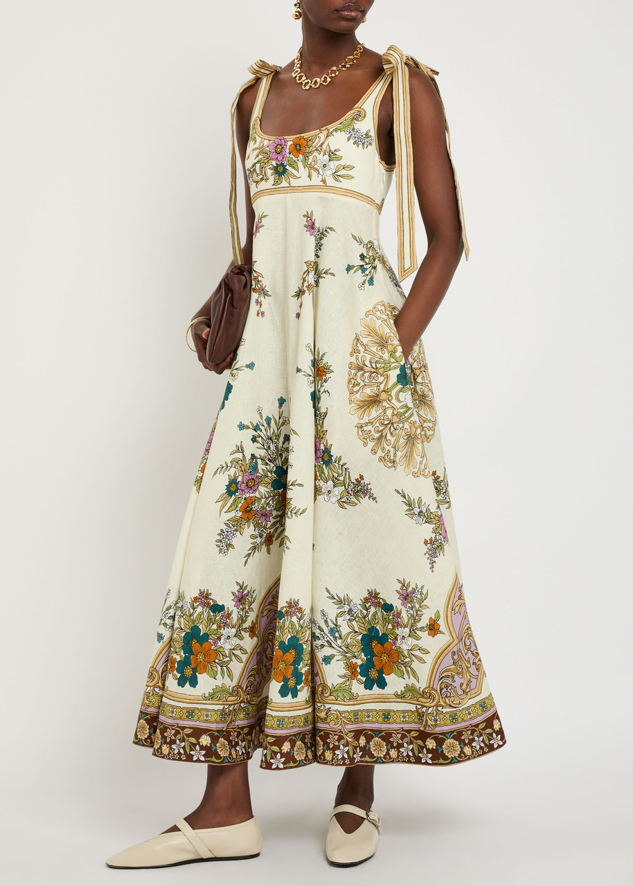 Alemais Antoinette Floral-print Linen Maxi Dress - 4