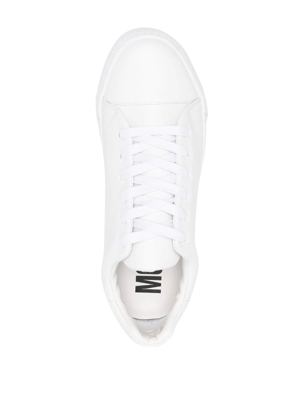 logo-print leather sneakers - 4