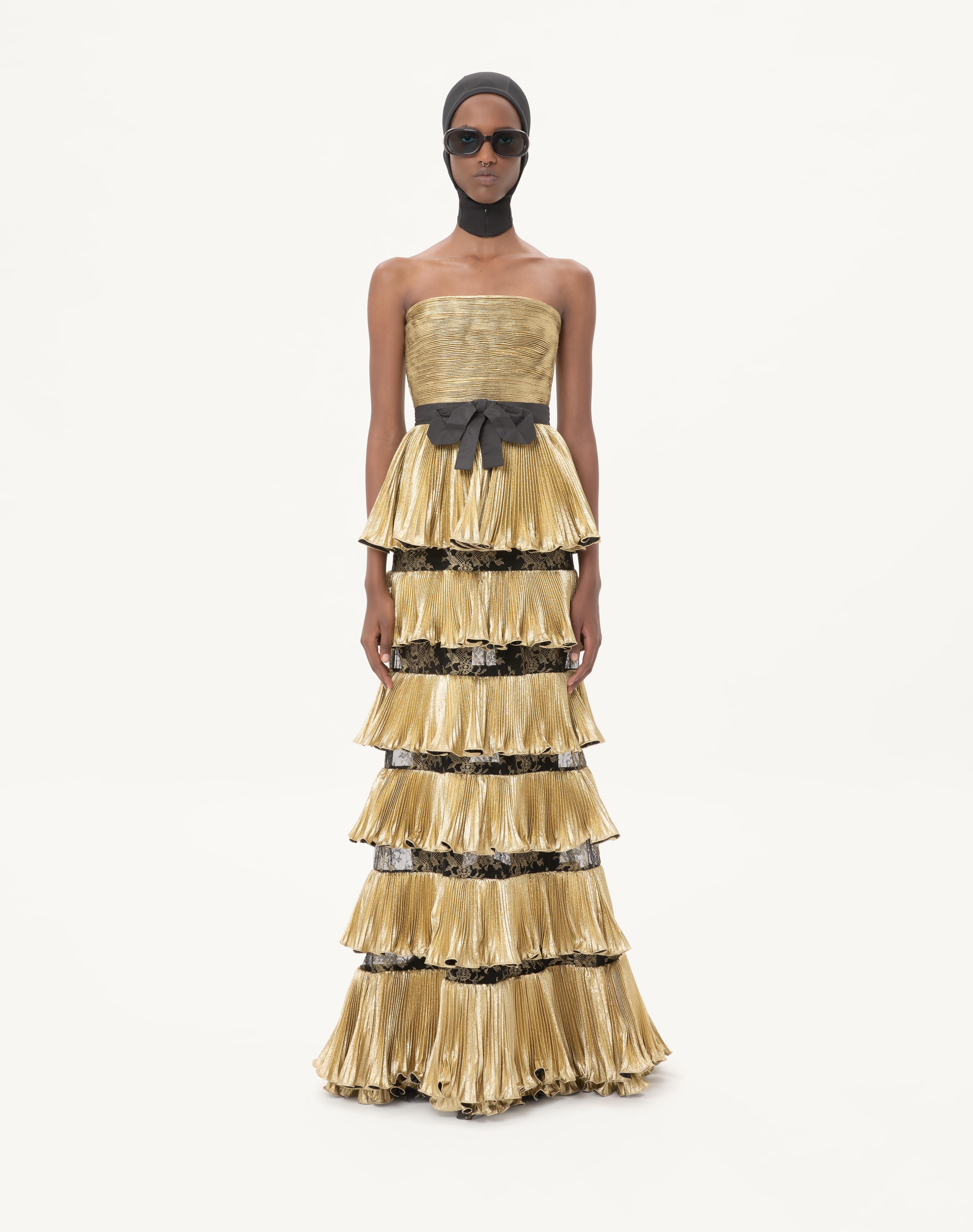 LONG DRESS IN JACQUARD REPS LAMÉ - 4