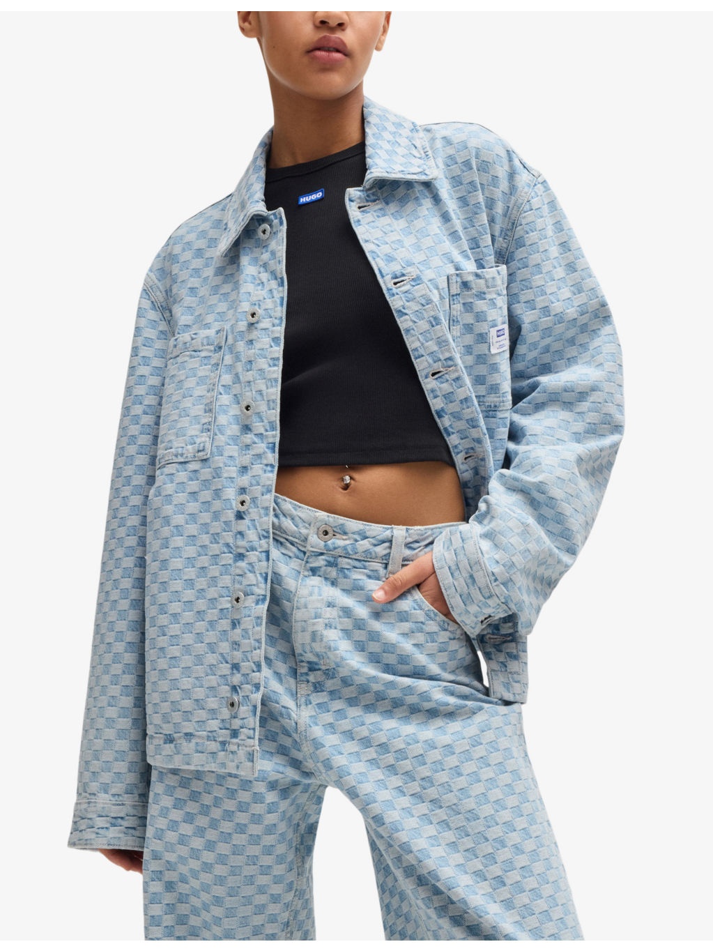 Graphic-print relaxed-fit denim jacket - 5